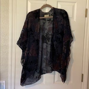 Pretty Floral Dark Purple Wrap